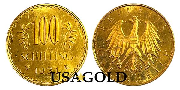 Austria 100 Schilling Gold Coin BU/Proof-like