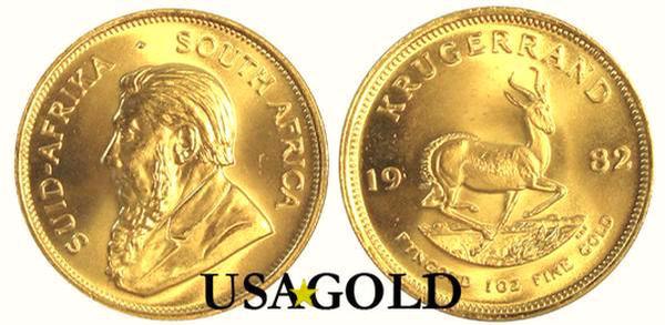 South African Gold Krugerrand 1oz.