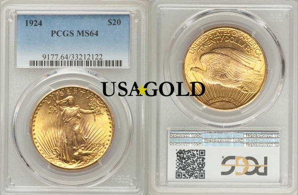 U.S. $20 St. Gaudens MS64 PCGS/NGC