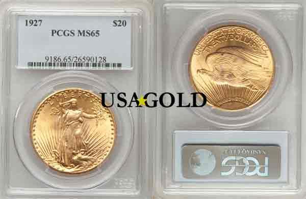 U.S. $20 St. Gaudens MS65 PCGS/NGC
