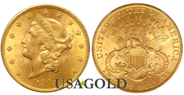 $20 Liberty Pre-1900 AU/Unc
